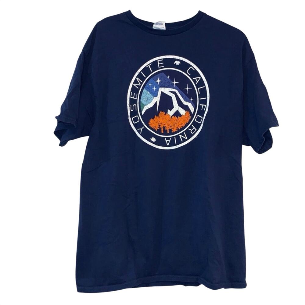 Yosemite California Graphic T Shirt XL Navy Mountain Tourist Tee